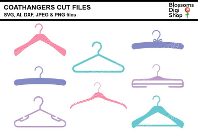 CoatHanger Cut Files, AI, SVG, DXF, PNG and JPEG files