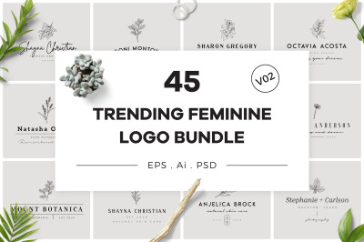 Trending Feminine Logo Bundle V02