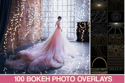 100 String light overlay, photoshop overlay, Bokeh overlay, Sparkle ph
