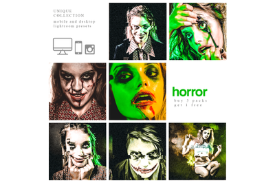Halloween presets, horror presets, mobile presets, dng, pc, lightroom