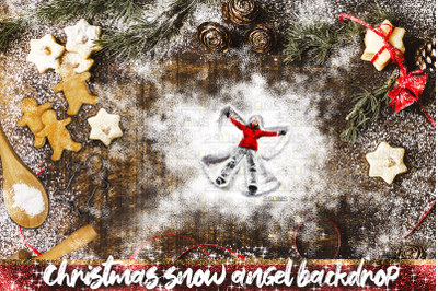 Snow Angel and Baking flat backdrop photoshop overlay