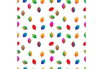 colorful leaf seamless pattern, copy space