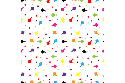 fish seamless pattern, copy space