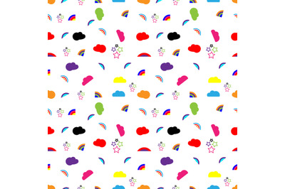 rainbow seamless pattern, copy space