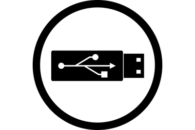 Flash drives icon black white