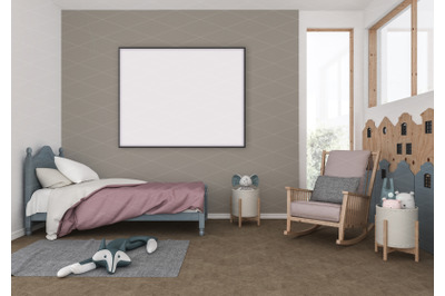 Interior scene - artwork background - frame mockup