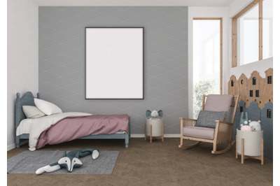 Interior scene - artwork background - frame mockup