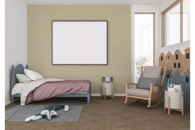 Interior scene - artwork background - frame mockup