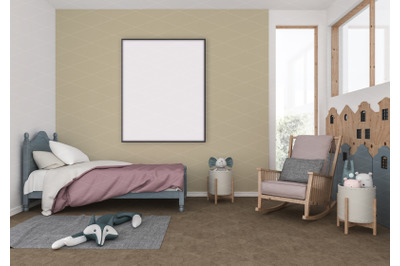 Interior scene - artwork background - frame mockup