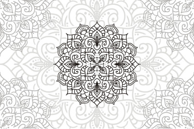 Flower Mandala. Vintage decorative elements. Oriental pattern, vector