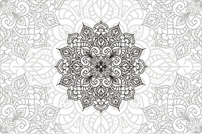 Flower Mandala. Vintage decorative elements. Oriental pattern, vector