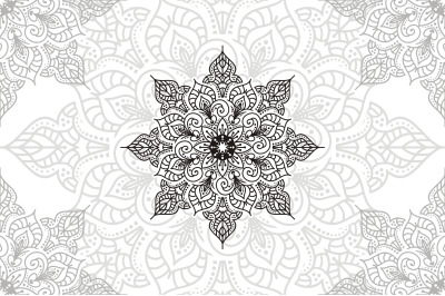 Flower Mandala. Vintage decorative elements. Oriental pattern, vector