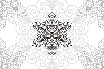Flower Mandala. Vintage decorative elements. Oriental pattern, vector