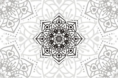 Flower Mandala. Vintage decorative elements. Oriental pattern, vector