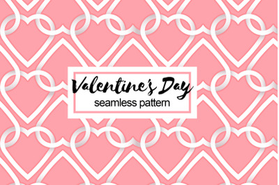 Valentine Pattern with Paper Hearts