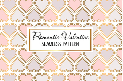 Romantic Seamless Pattern with Hearts
