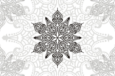 Flower Mandala. Vintage decorative elements. Oriental pattern, vector