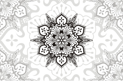 Flower Mandala. Vintage decorative elements. Oriental pattern, vector