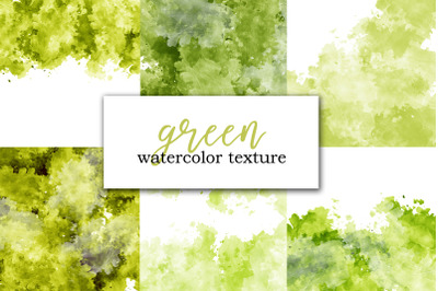 Green watercolor textures