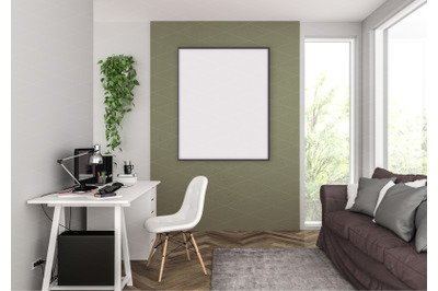 Interior scene - artwork background - frame mockup