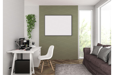 Interior scene - artwork background - frame mockup