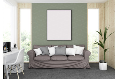 Interior scene - artwork background - frame mockup