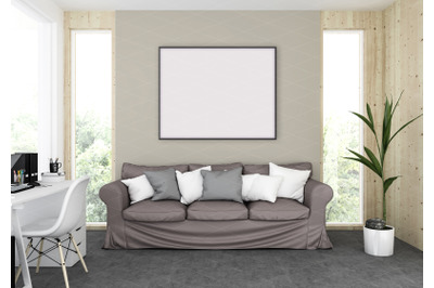 Interior scene - artwork background - frame mockup