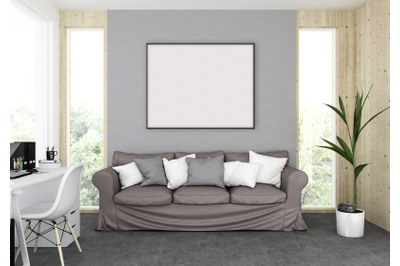 Interior scene - artwork background - frame mockup