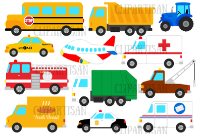 Transport Clipart, Vehicles Clip Art, Transportation