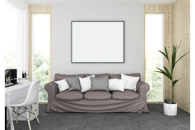 Interior scene - artwork background - frame mockup