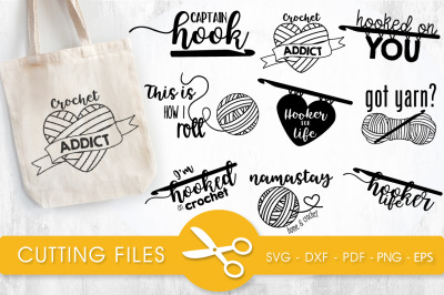Knitting svg bundle cutting files svg, dxf, pdf, eps, png