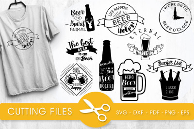 Beer svg bundle cutting files svg, dxf, pdf, eps, png