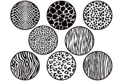 Circle Animal Patterns SVG&2C; Animal Skin SVG&2C; Seamless Animal Hides SVG