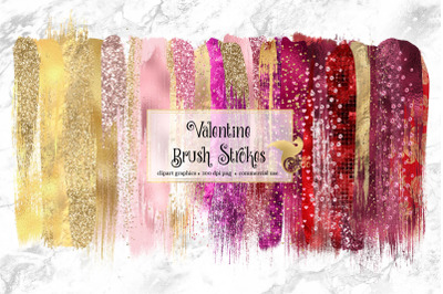 Valentine Brush Strokes Clipart