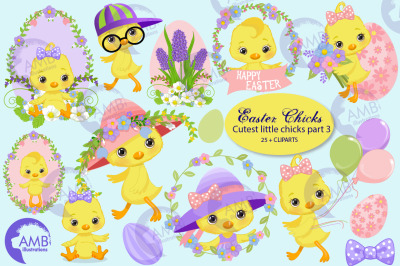 Easter Chicks clipart part 3 AMB-2728