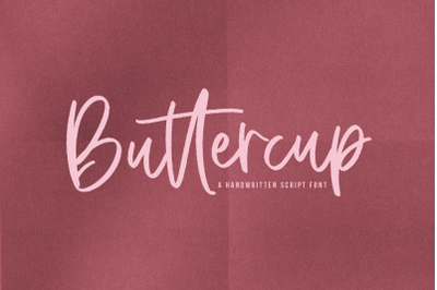 Buttercup - A Handwritten Script Font