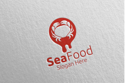 Crab Seafood Logo for Restaurant or Cafe 87