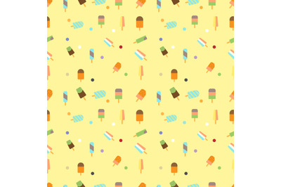 ice cream seamless pattern, copy space