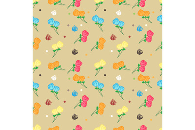 flower seamless pattern, copy space