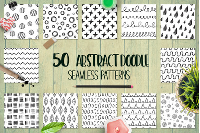 Abstract Doodle Seamless Patterns