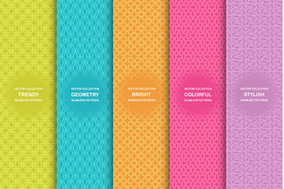 Bright colorful seamless patterns