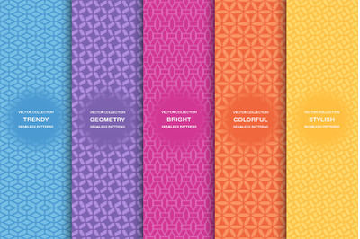 Vibrant colorful seamless patterns