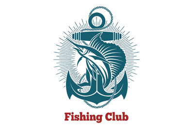 Fishing Club Retro Emblem