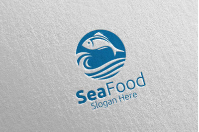 Fish Seafood Logo for Restaurant or Cafe 92