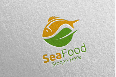 Fish Seafood Logo for Restaurant or Cafe 93