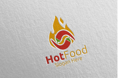 Chili Food Logo for Restaurant or Cafe 95