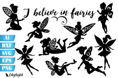 Fairy Silhouettes I believe in fairies quote
