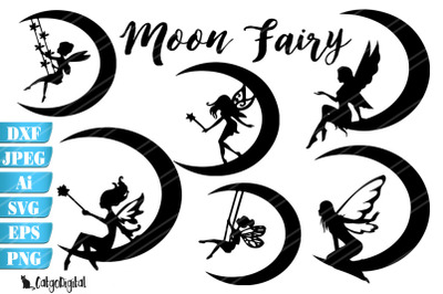 Moon Fairy Silhouettes