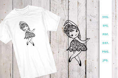 Cute Ballerina out of Mandala 3