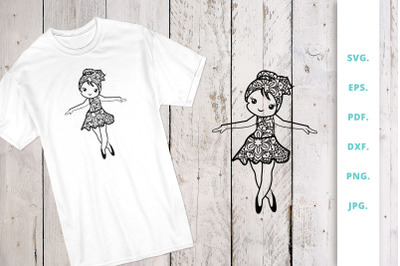 Cute Ballerina out of Mandala 6